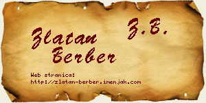 Zlatan Berber vizit kartica